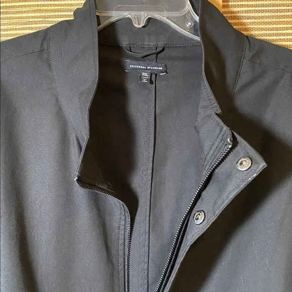 Universal Standard Plus Size Black Rain Jacket - Picture 3 of 8